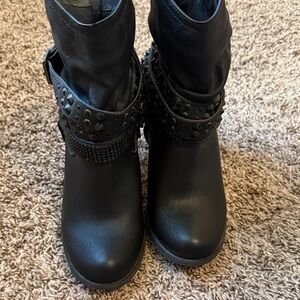 Not Rated Black Studded Ankle Boots